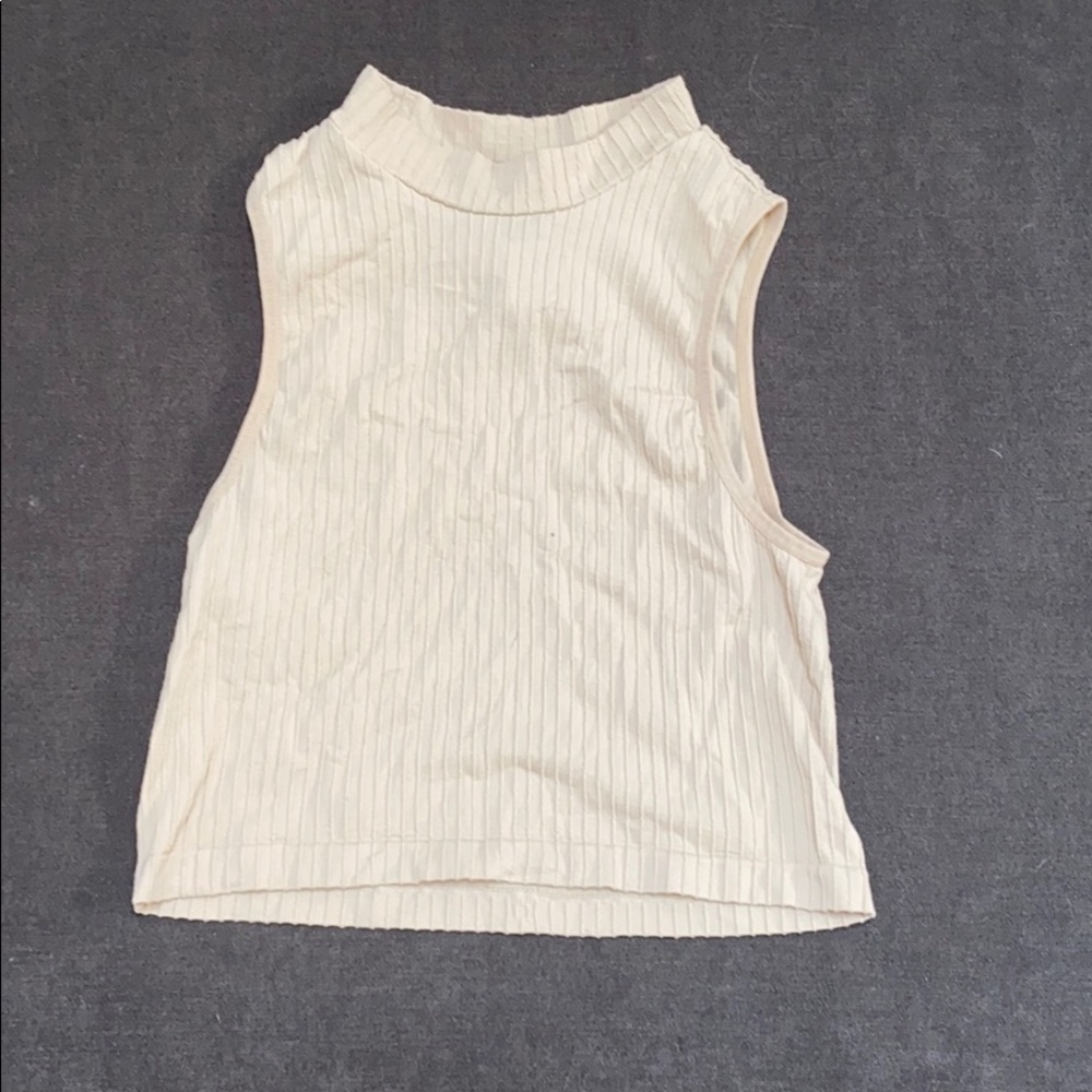 Forever 21 Collared Ribbed Crop Top